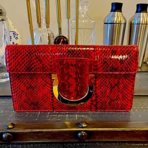 Woman’s Salvatore Ferragamo Red Reptile Bag